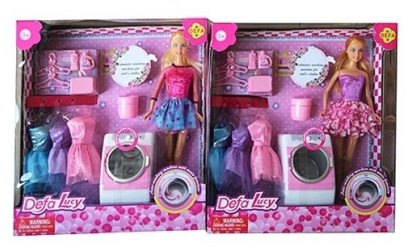 Кукла Defa Lucy, со стиральной машиной и аксессуарами, 29 см 8323