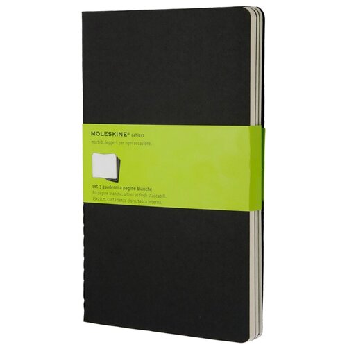 Блокнот Moleskine CAHIER JOURNAL QP318 Large 130х210мм обложка картон 80стр. нелинованный черный (3шт)