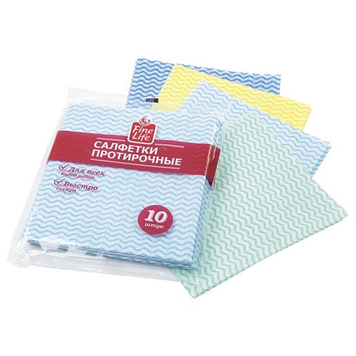 Салфетки протирочные Fine Life вискозные, 10шт - Абразивные технологии