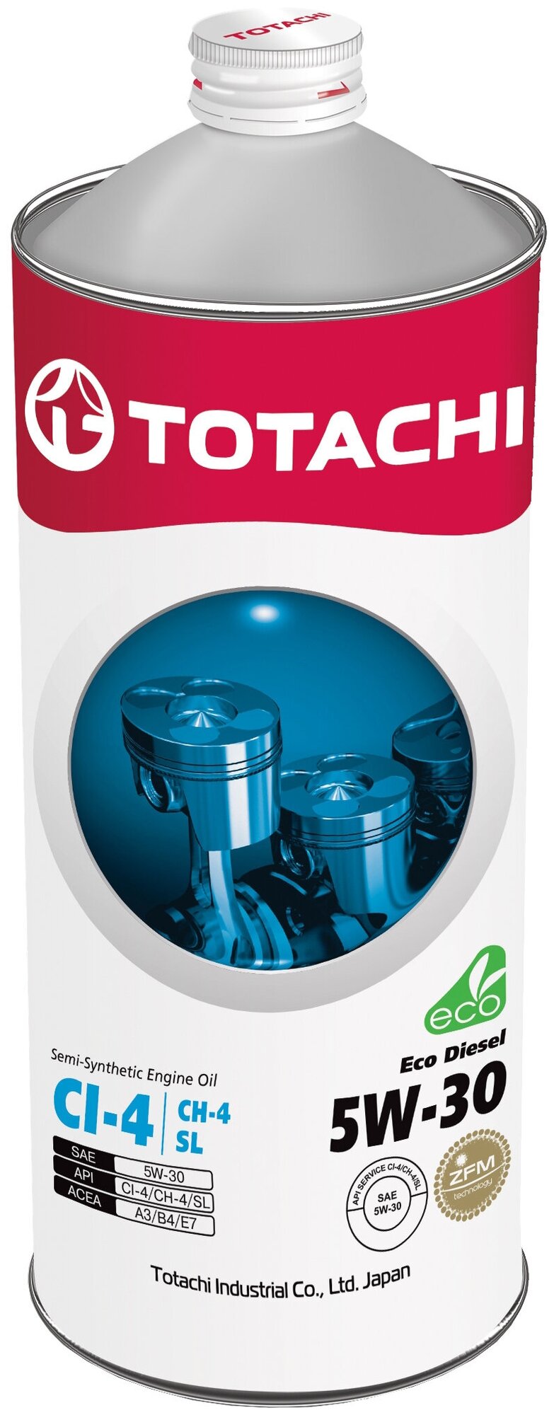 Масло моторное Totachi Eco Diesel 5W-30, Ck-4/сj-4/sn, полусинтетическое, 1 л .