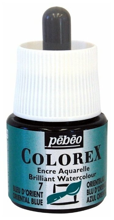 Каллиграфия PEBEO Акварельные чернила Colorex 45 мл 341-007 синий восточный