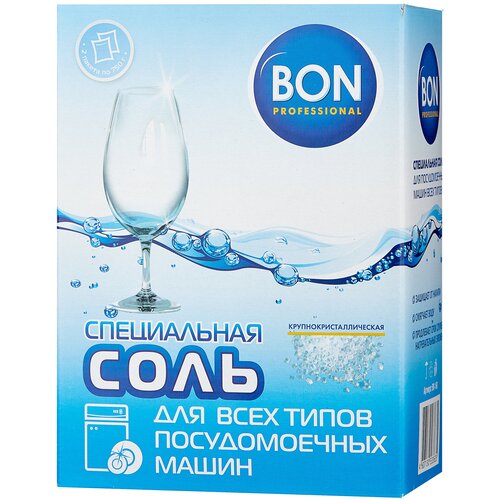 Соль для посудомоечных машин BON для ПММ, 1.5 кг