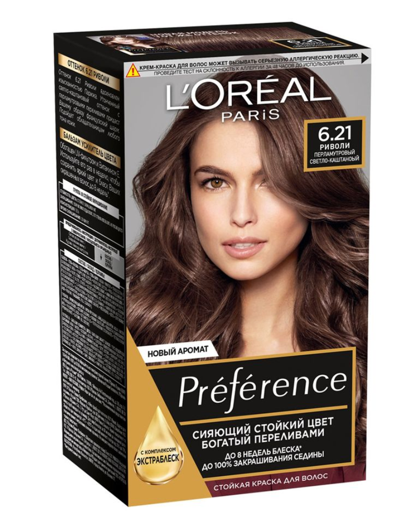 Стойкая краска для волос L'Oreal Paris Preference т.6.21 Риволи 174 мл