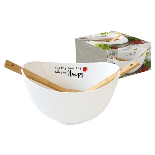 Салатник с ложками Kitchen Elements, 28х16 см, в подарочной упаковке Easy Life (R2S)