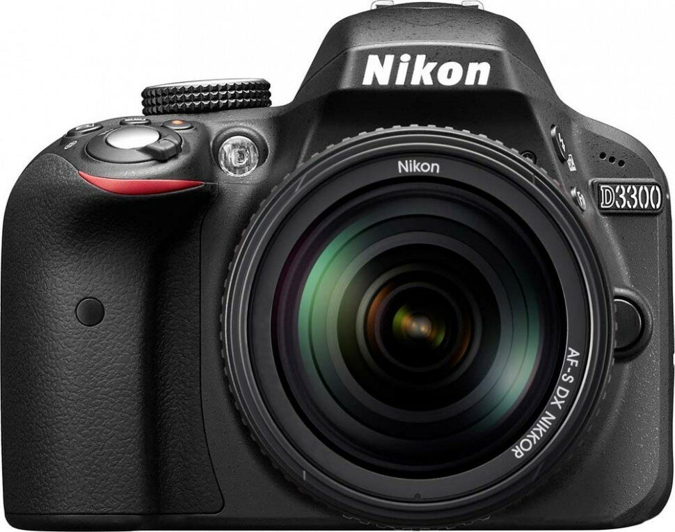 Фотоаппарат Nikon D3300 Kit AF-P DX 18-55mm F/3.5-5.6G черный