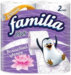 Туалетная бумага Familia Plus Волшебный цветок 4 рул.