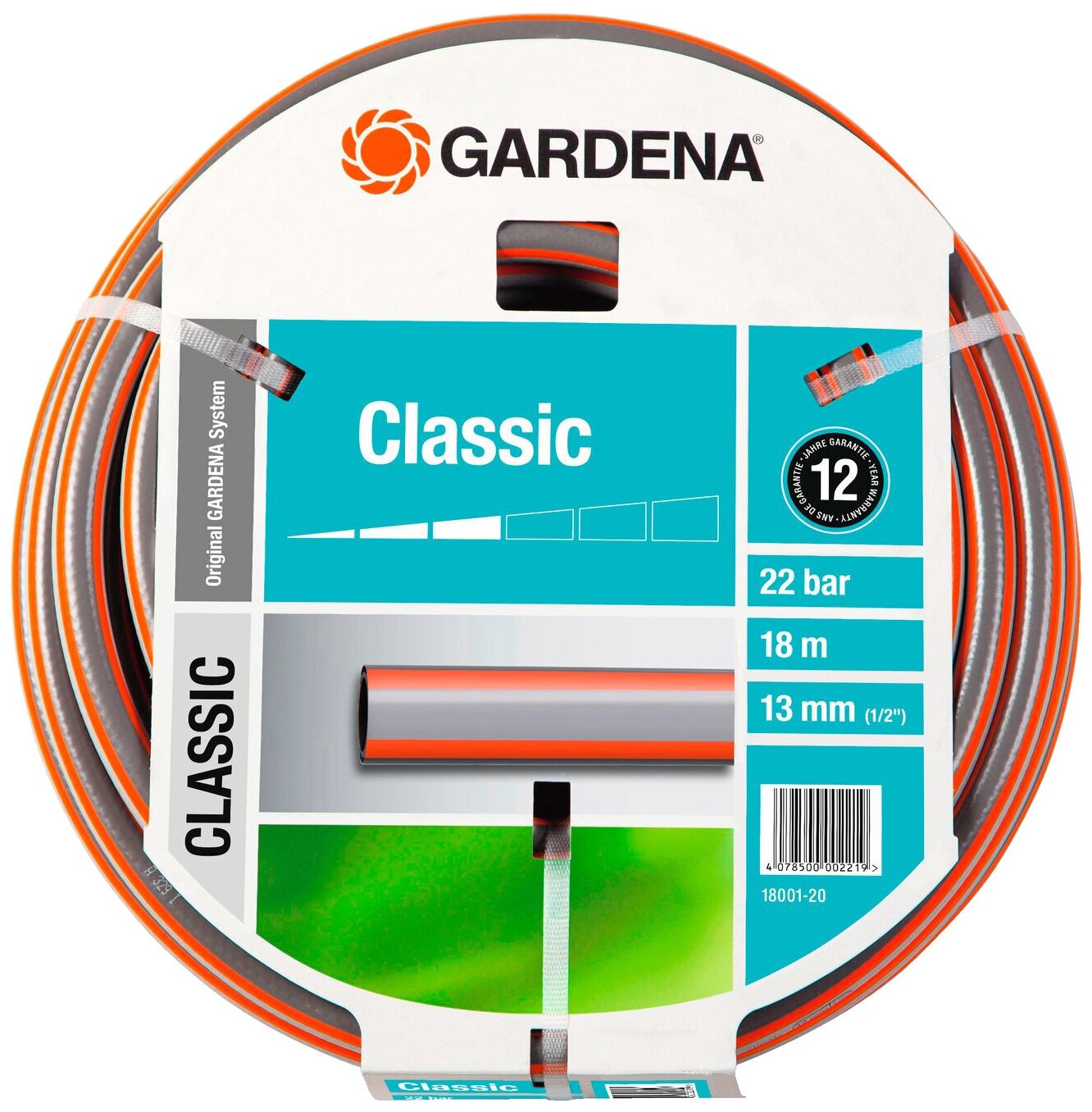 Шланг садовый GARDENA Classic 18001-20.000.00, 1/2", 18 м - фотография № 4
