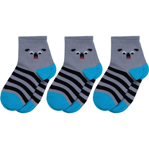 фото Комплект из 3 пар детских носков красная ветка с-1762, серо-голубые, размер 18-20