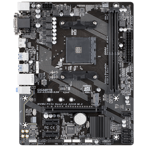 Материнская плата GIGABYTE GA-A320M-S2H (rev. 1.x) OEM