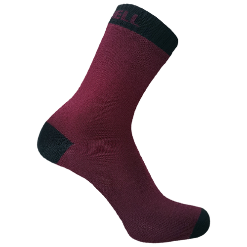 фото Водонепроницаемые носки dexshell ultra thin crew xl (47-49), бордовый/черный