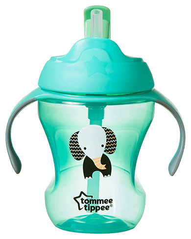 Поильник с трубочкой Tommee Tippee Trainer Straw, 230 мл зеленый