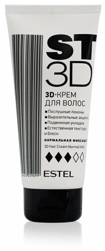 ST100/3D 3D Крем для волос ST3D Нормальная фиксация, 100 мл