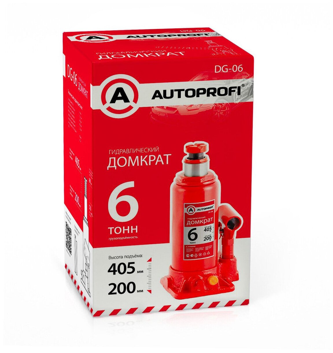 Домкрат бутылочный гидравлический AUTOPROFI DG-06 (6 т)