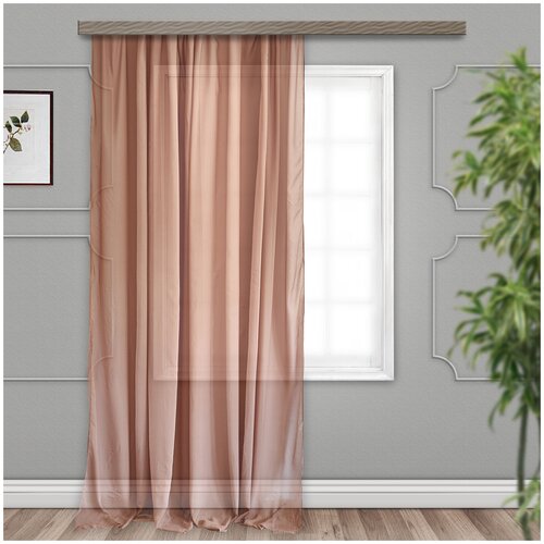 фото Штора тюль шифон siqi какао 150*275 witerra