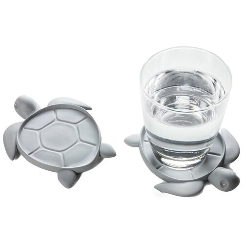 фото Подставка под стаканы qualy save turtle, серый (ql10350-gy)
