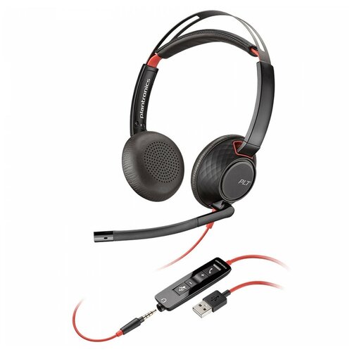 Компьютерная гарнитура Plantronics Blackwire 5220 USB-A (USB-A/Jack 3.5мм) (PL-C5220-A)