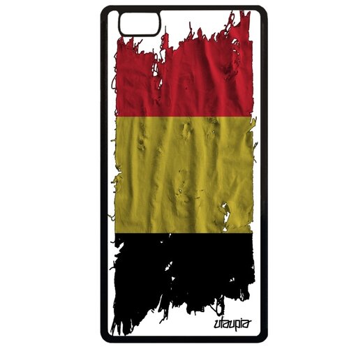 фото Чехол для мобильного p8 lite 2015, "флаг бельгии на ткани" патриот страна utaupia