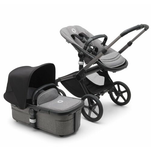 коляска bugaboo fox 5 graphite midnight black sunrise red Коляска Bugaboo Fox 5 Graphite/ Grey / Midnight black