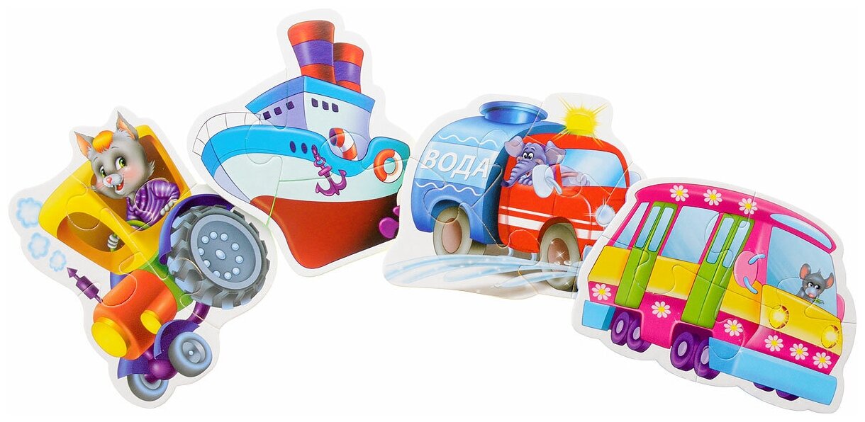 Пазл Vladi Toys, мягкий Машины помощники - фото №2