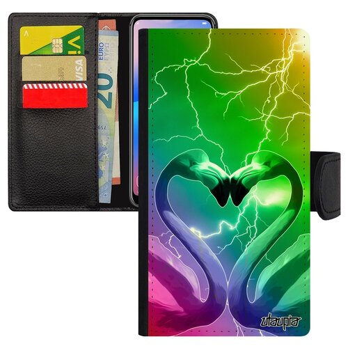 фото Чехол-книжка на мобильный apple iphone 7, "фламинго" семья любовь utaupia