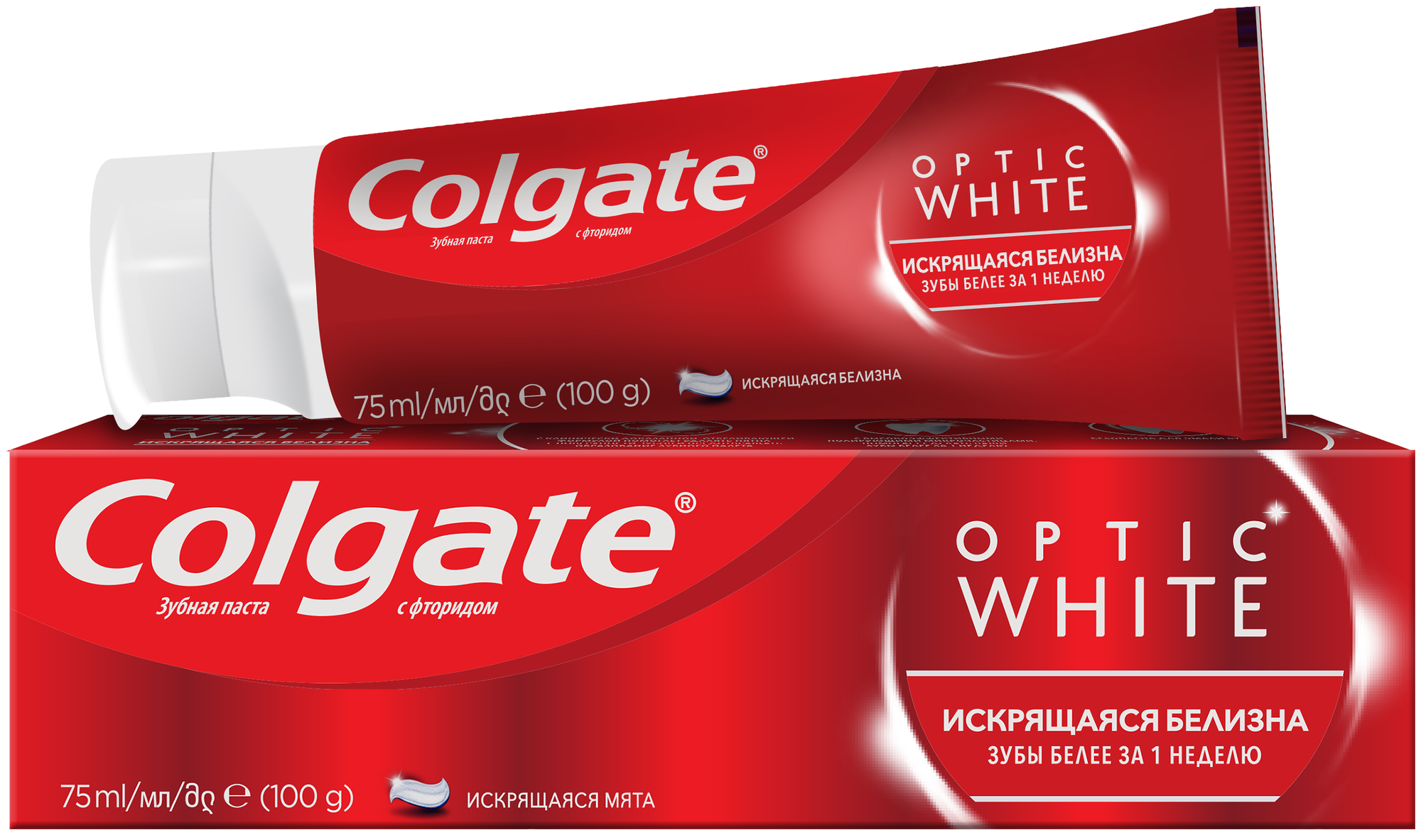 COLGATE Optic White Искрящаяся белизна отбеливающая зубная паста, 75 мл