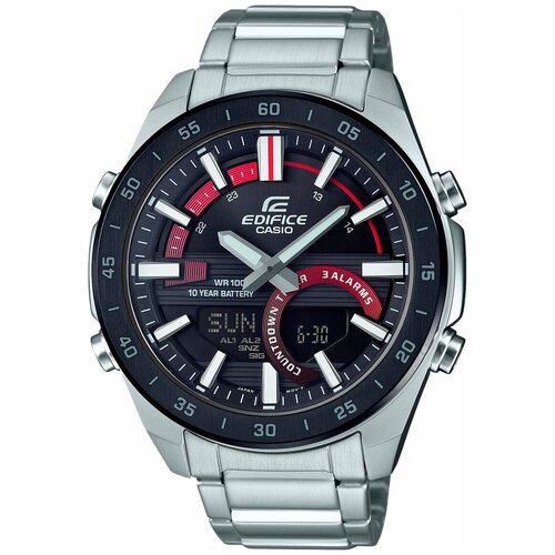 Наручные часы CASIO Edifice, черный, серебряный