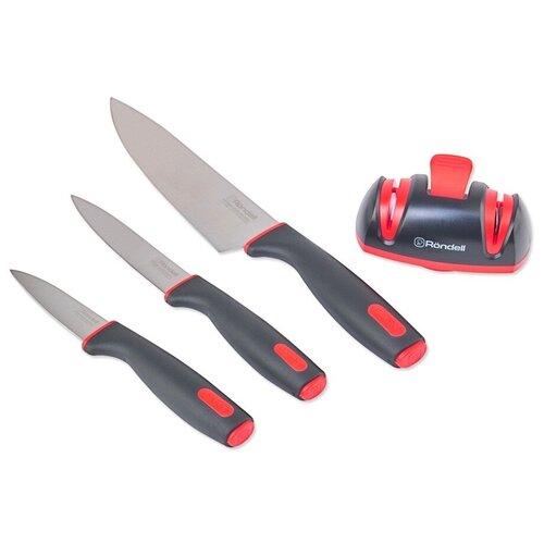 Набор ножей с ножеточкой Rondell Urban RD-1011 (BK)