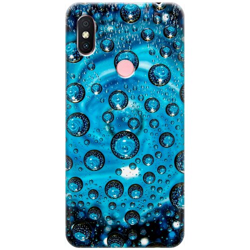 фото Re:pa накладка transparent для xiaomi redmi s2 с принтом "голубые капли"