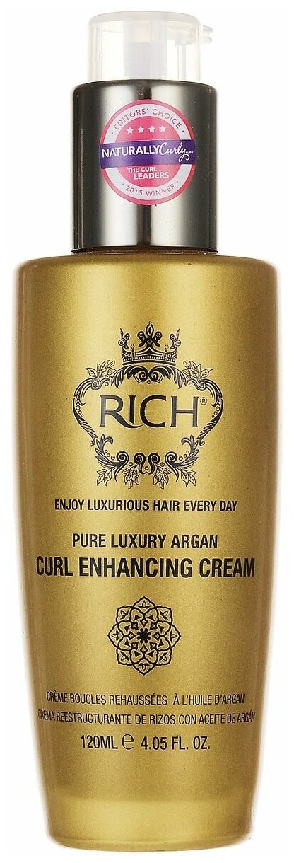 Крем увлажняющий для вьющихся волос RICH Argan Curl Enhancing Cream / объём 120 мл