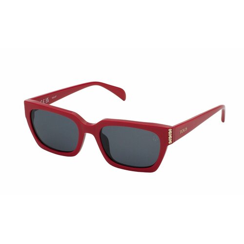 Солнцезащитные очки Tous, прямоугольные, оправа: пластик, для женщин, красный