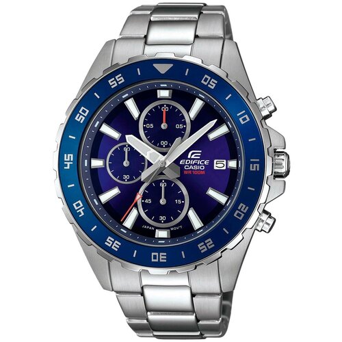 Наручные часы CASIO Edifice EFR-568D-2A, серебряный, синий часы мужские casio edifice efr 568d 1avuef