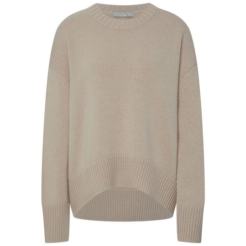 Джемпер Sovershenstvo, кашемир, удлиненный, размер s/m, бежевый