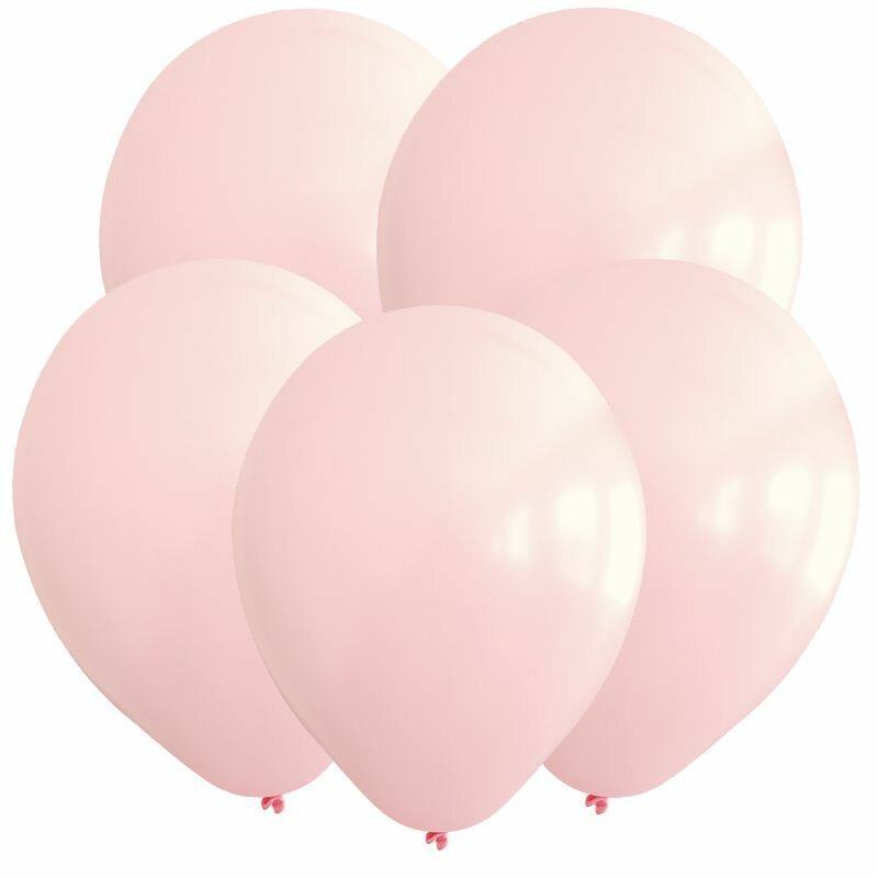 Набор воздушных шаров Светло-розовый, Пастель / Pink, 12 дюймов (30 см), 100 штук, Веселуха