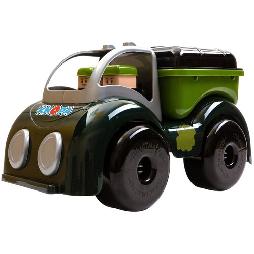 Машинка Knopa Крепыш на войнушке (86235), 33 см, зеленый машинка knopa вжух в пустыне на войнушке 86225 86229 1 15 10 см зеленый