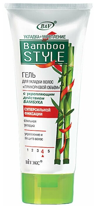 Витэкс Bamboo style Гель для укладки волос Прикорневой объем с укрепляющим действием бамбука, 150 мл