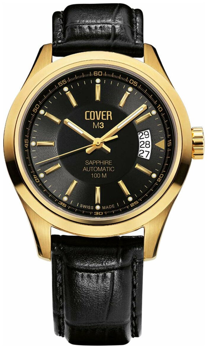 Часы швейцарские мужские механические наручные на ремне Cover CoA3.12