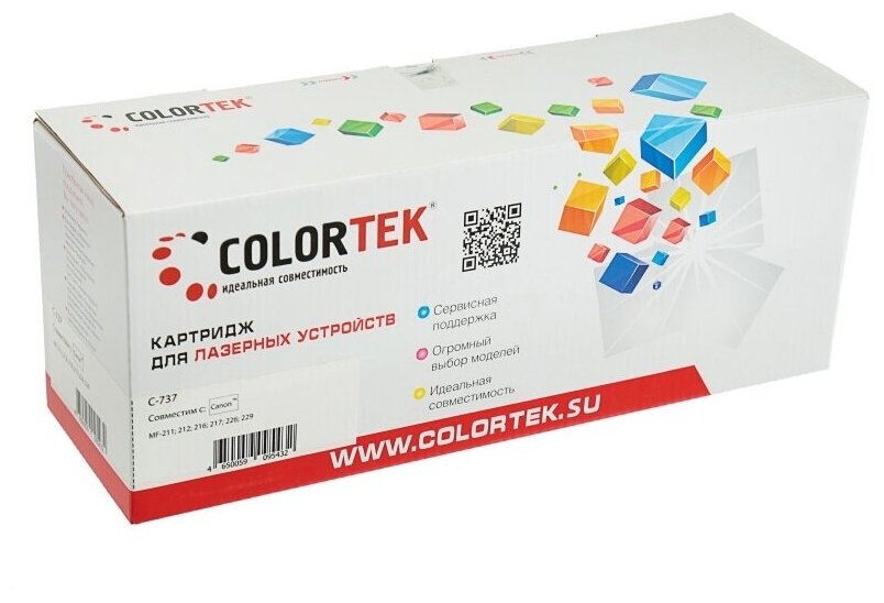 Картридж лазерный Colortek CT-CF283X/С737 для принтеров HP и Canon