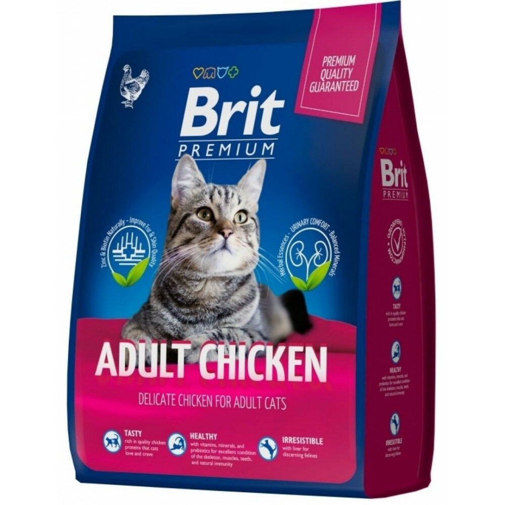 Brit Brit Premium Cat Adult Chicken с курицей для взрослых кошек 400 г