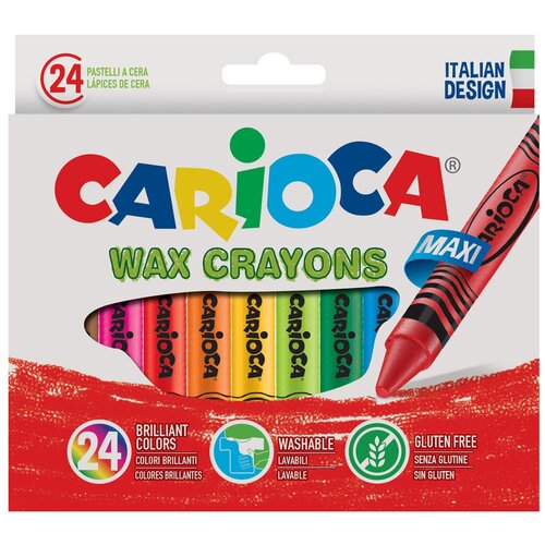 Carioca Мелки восковые  Wax crayons maxi 24 цвета