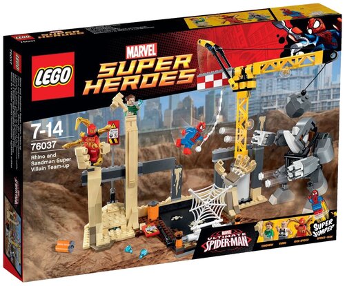 LEGO Marvel Super Heroes 76037 Носорог и Песочный человек с командой супер злодеев, 386 дет.