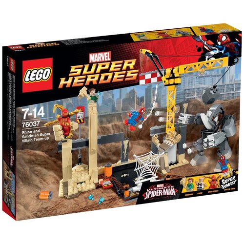 LEGO Marvel Super Heroes 76037 Носорог и Песочный человек с командой супер злодеев, 386 дет.