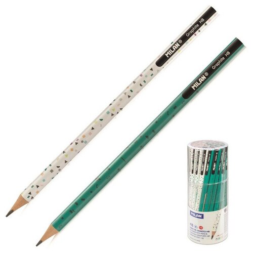 фото Карандаш чернографитный milan happy bots hb. б/ласт..трехгр.. 0711315148hb 3 штуки