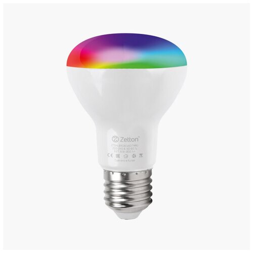 Умная лампа ZETTON LED RGBCW Smart Wi-Fi Bulb BR20 E27 8Вт ZTSHLBRGBCWE274RU