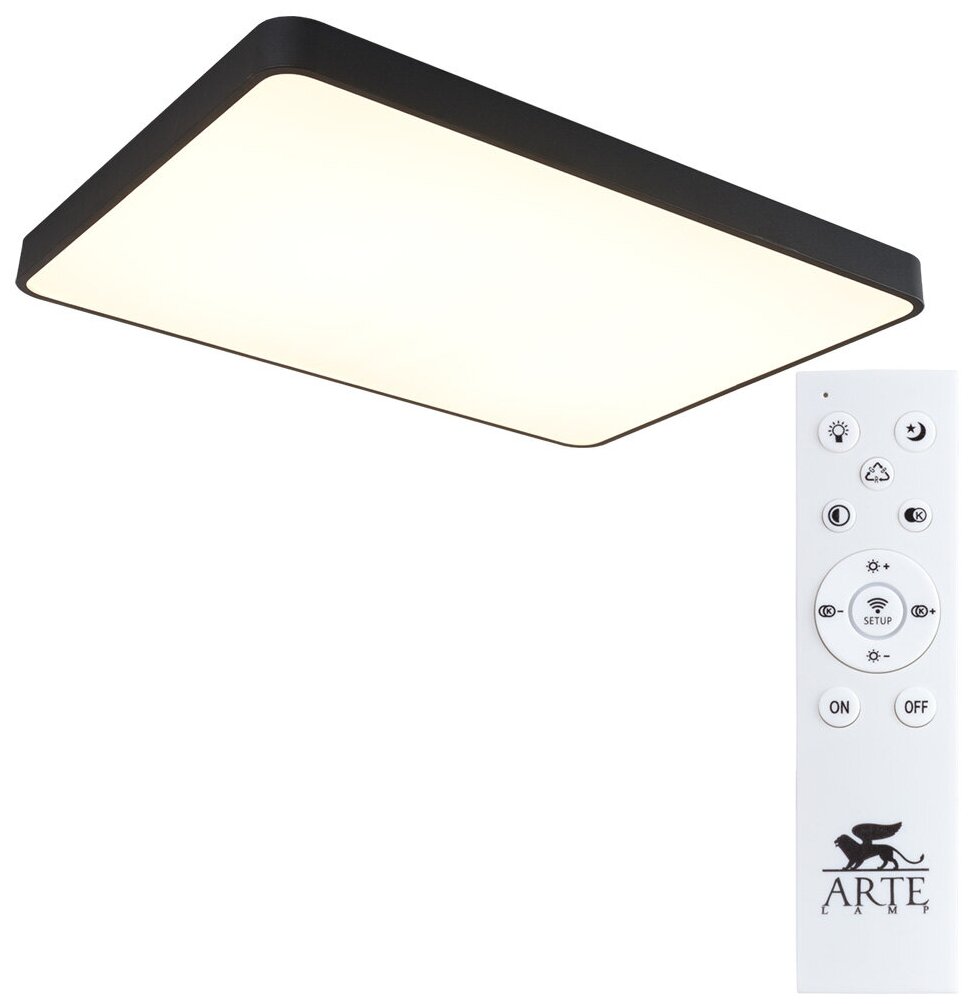 Светильник светодиодный 600*800мм 140Вт Arte lamp A2662PL-1BK SCENA