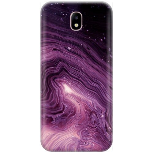 фото Re:pa накладка transparent для samsung galaxy j7 (2017) с принтом "бело-фиолетовые краски"