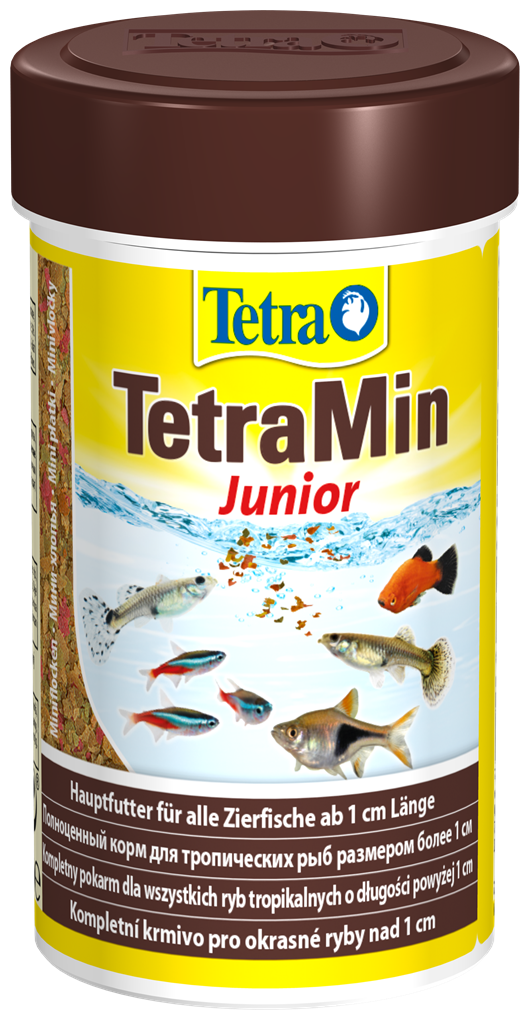 Корм для аквариумных рыб Tetra TetraMin Junior 100 мл (хлопья мини хлопья) - фотография № 1