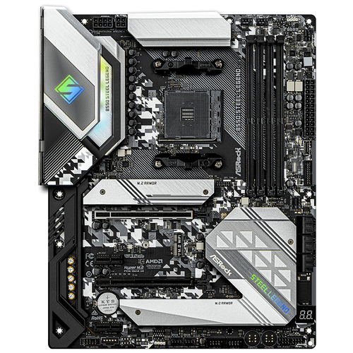 Материнская плата ATX ASRock B550 STEEL LEGEND (AM4, AMD B550, 4*DDR4(4733+), 6*SATA 6G RAID, 2*M.2, 4*PCIE, 7.1CH, 2.5Glan, 6*USB 3.2/2*USB Type-C, H