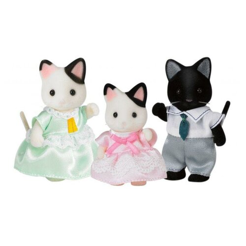 Sylvanian Families Семья Черно-белых котов 3 фигурки (5306)