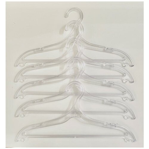 Набор вешалок-плечиков пластиковых, Вешалки плечики пластиковые прозрачные