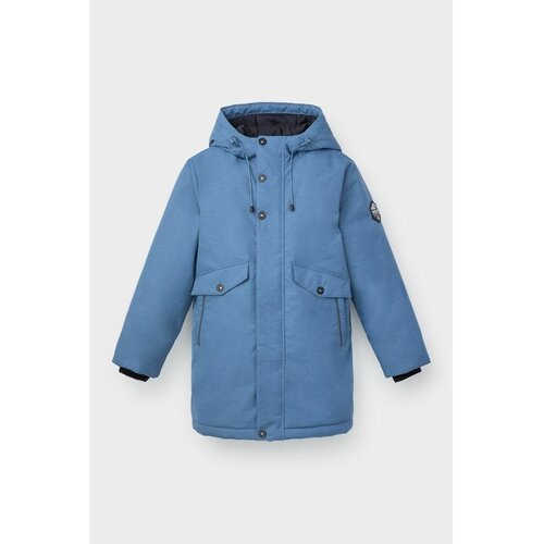 Куртка crockid зимняя, удлиненная, размер 134-140, синий